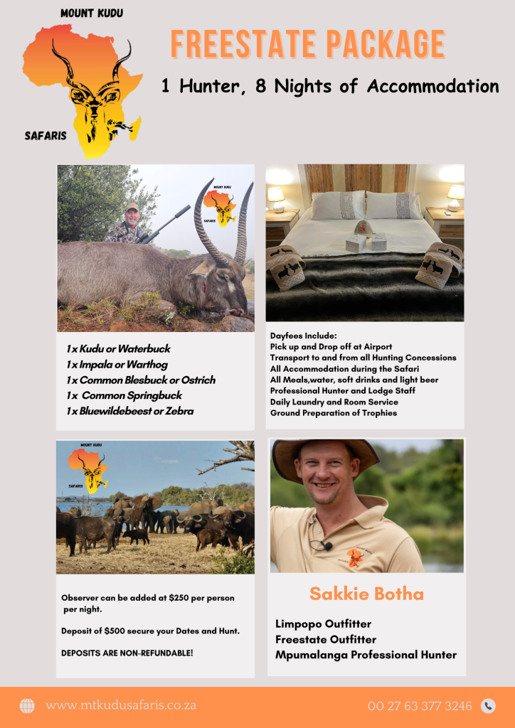 #bookafricansafari #huntinginafrica #kuduhuntingsouthafricaprice #plainsgamehuntingpackagesinsouthafrica #all-inclusivehuninglodgeinnambia #bestguideddangerousgamehuntsafrica #plainszebrahuntingsafariprices #sucessrate100%